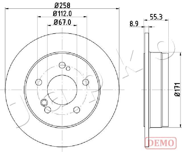 Tarcza hamulcowa JAPKO 610504C