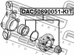 Zestaw łożysk koła FEBEST DAC50890051-KIT