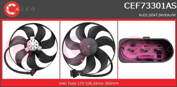 Wentylator CASCO CEF73301AS