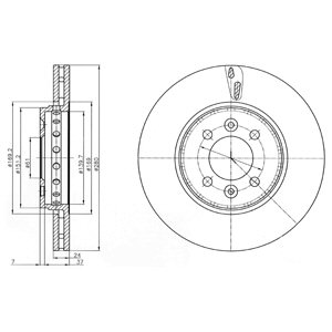 Tarcza hamulcowa DELPHI BG4536C