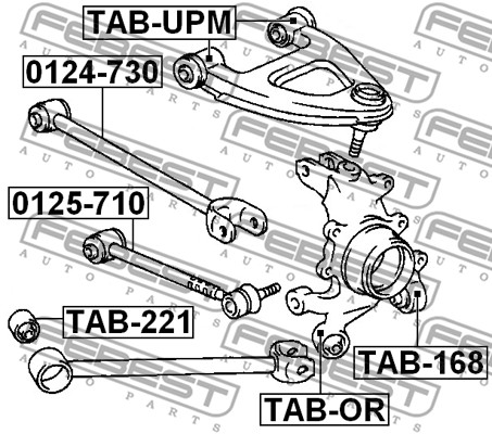Tuleja wahacza FEBEST TAB-221