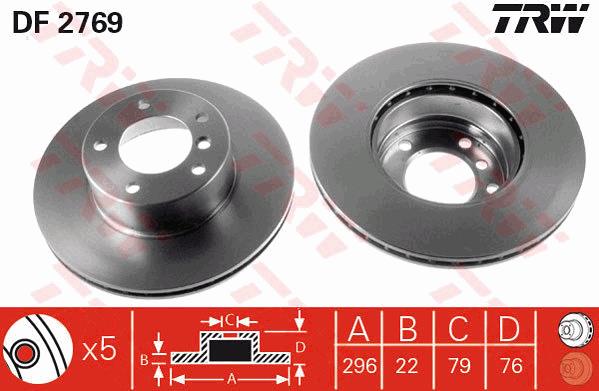 Tarcza hamulcowa TRW DF2769