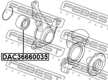Łożysko koła FEBEST DAC36660035