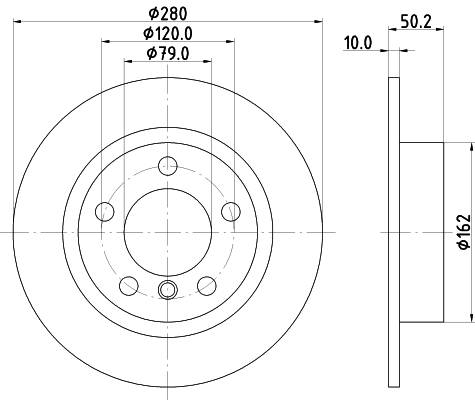 Tarcza hamulcowa HELLA PAGID 8DD 355 123-001