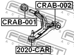 Tuleja wahacza FEBEST CRAB-002