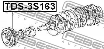 Koło pasowe wału korbowego FEBEST TDS-3S163
