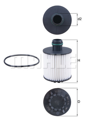 Filtr oleju MAHLE OX 1171D