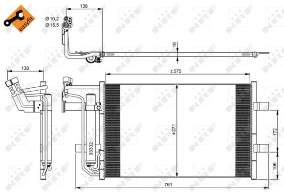 Skraplacz klimatyzacji NRF 350039