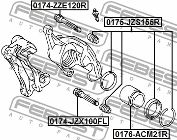 Zestaw naprawczy zacisku FEBEST 0175-JZS155R
