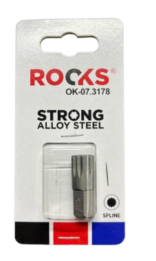 KOŃCÓWKA BIT 10 MM (3/8" ) SPLINE M12 X 30 MM, S2 ROOKS