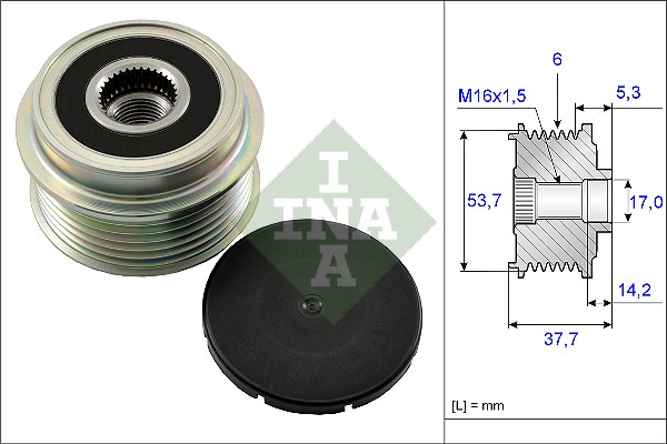 Sprzęgło alternatora INA 535 0132 10