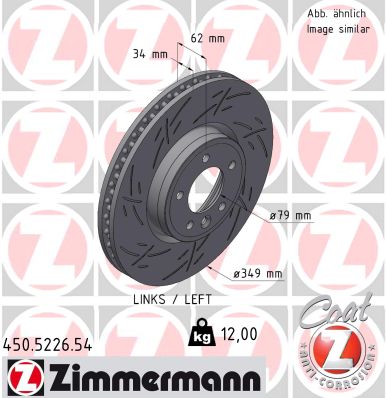 Tarcza hamulcowa ZIMMERMANN 450.5226.54