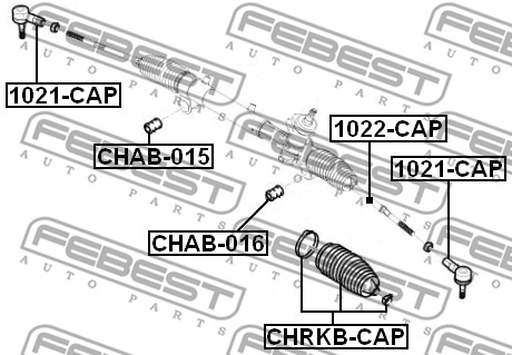 Poduszka przekładni kierowniczej FEBEST CHAB-016