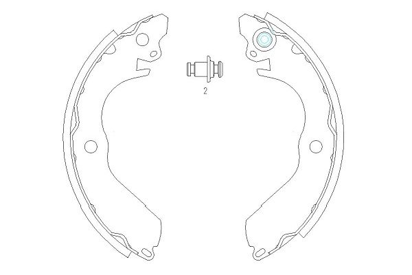 Zestaw szczęk hamulcowych KAVO PARTS KBS-6411