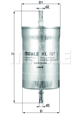 Filtr paliwa MAHLE KL 767