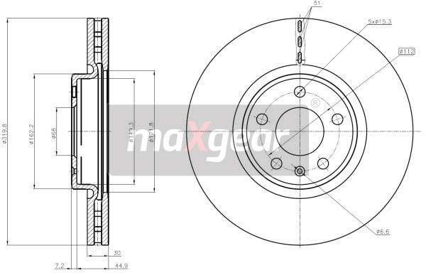 Tarcza hamulcowa MAXGEAR 19-2252