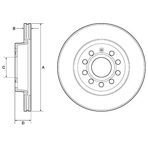 Tarcza hamulcowa DELPHI BG3832C