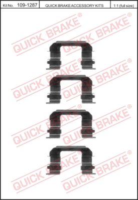 Zestaw akcesoriów montażowych  klocków hamulcowych QUICK BRAKE 109-1287