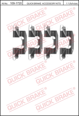 Zestaw akcesoriów montażowych  klocków hamulcowych QUICK BRAKE 109-1720