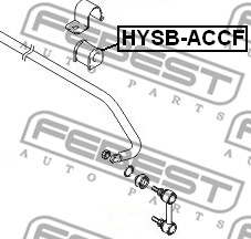 Guma stabilizatora FEBEST HYSB-ACCF