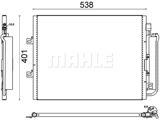 Skraplacz klimatyzacji MAHLE AC 641 000S
