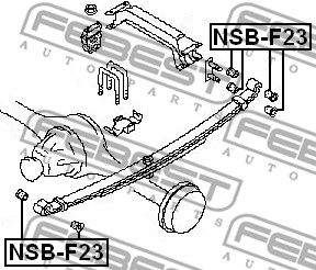 Tuleja pióra resora FEBEST NSB-F23
