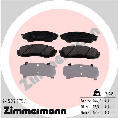 Klocki hamulcowe ZIMMERMANN 24597.175.1
