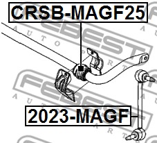 Guma stabilizatora FEBEST CRSB-MAGF25