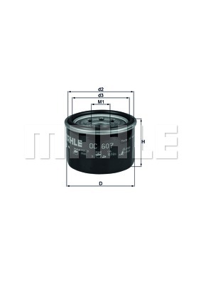 Filtr oleju MAHLE OC 607