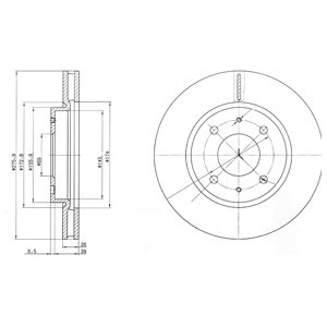 Tarcza hamulcowa DELPHI BG4068