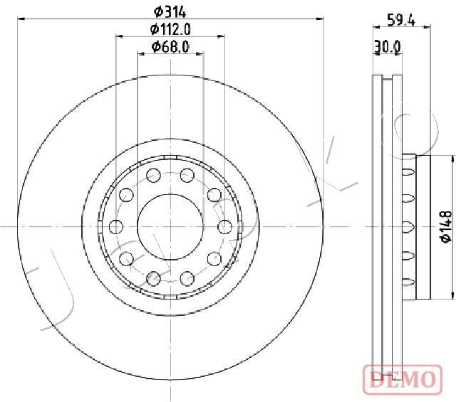 Tarcza hamulcowa JAPKO 600924C