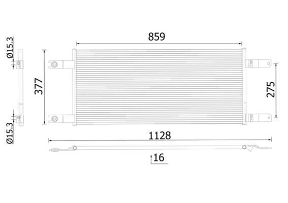 Skraplacz, klimatyzacja MAHLE AC 1034 000S