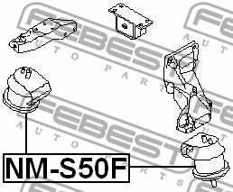 Poduszka silnika FEBEST NM-S50F