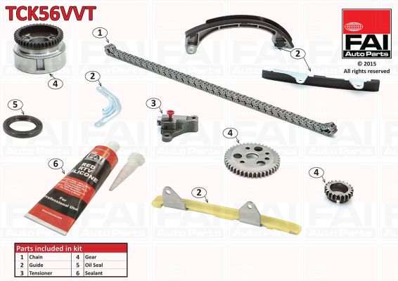 Zestaw łańcucha rozrządu FAI AUTOPARTS TCK56VVT