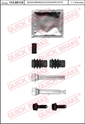 Zestaw tulei prowadzących zacisk hamulca QUICK BRAKE 113-0011X