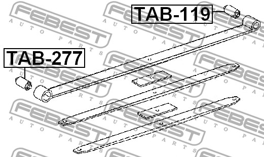 Tuleja pióra resora FEBEST TAB-119
