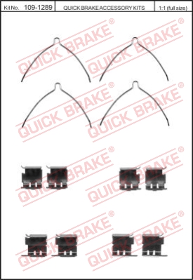 Zestaw akcesoriów montażowych  klocków hamulcowych QUICK BRAKE 109-1289