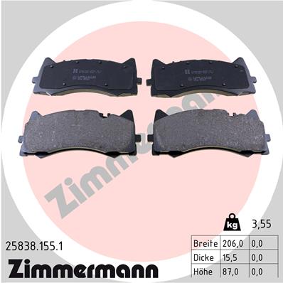 Klocki hamulcowe ZIMMERMANN 25838.155.1