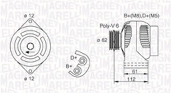 Alternator MAGNETI MARELLI 063731884010