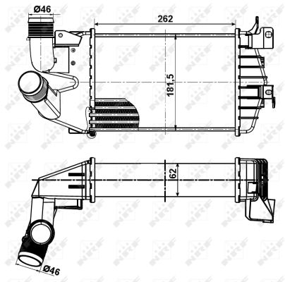 Chłodnica powietrza intercooler NRF 30307