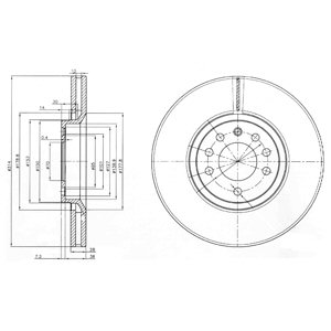 Tarcza hamulcowa DELPHI BG3973