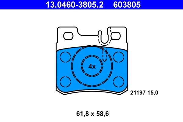 Klocki hamulcowe ATE 13.0460-3805.2