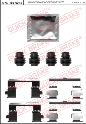 Zestaw akcesoriów montażowych  klocków hamulcowych QUICK BRAKE 109-0048