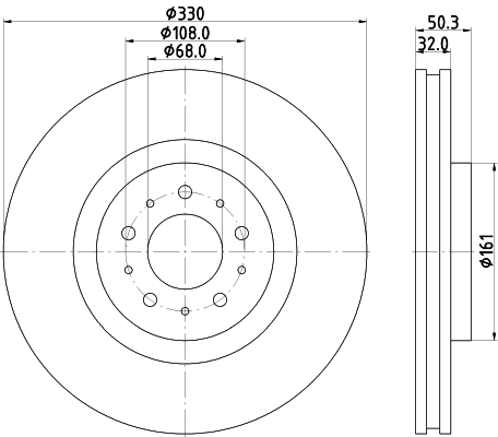 Tarcza hamulcowa HELLA PAGID 8DD 355 115-591
