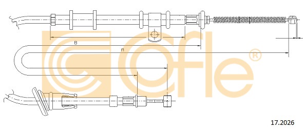 Linka hamulca ręcznego COFLE 17.2026
