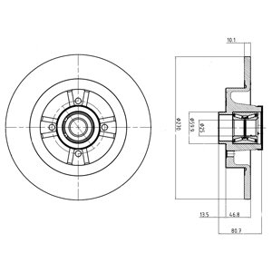 Tarcza hamulcowa DELPHI BG9032RS