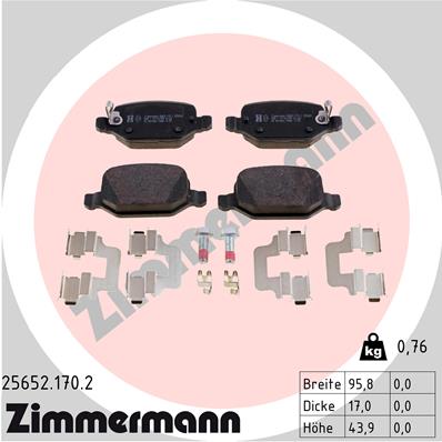 Klocki hamulcowe ZIMMERMANN 25652.170.2