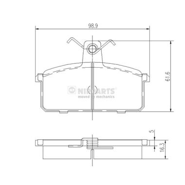 Klocki hamulcowe NIPPARTS J3608008