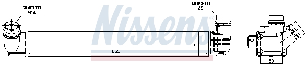 Chłodnica powietrza intercooler NISSENS 96545