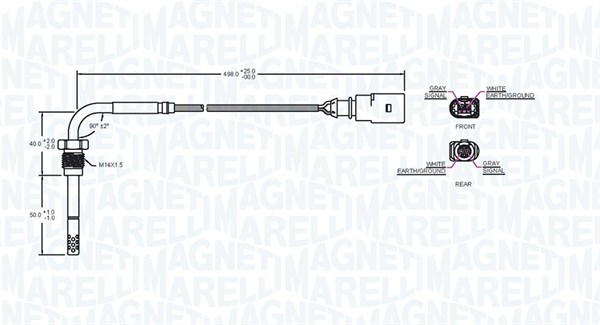 Czujnik  temperatury spalin MAGNETI MARELLI 172000171010